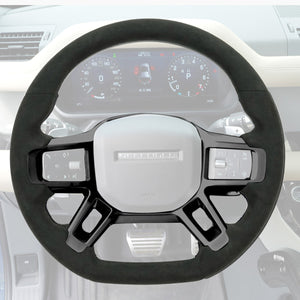 Defender L663 flat bottom steering wheel driving position view