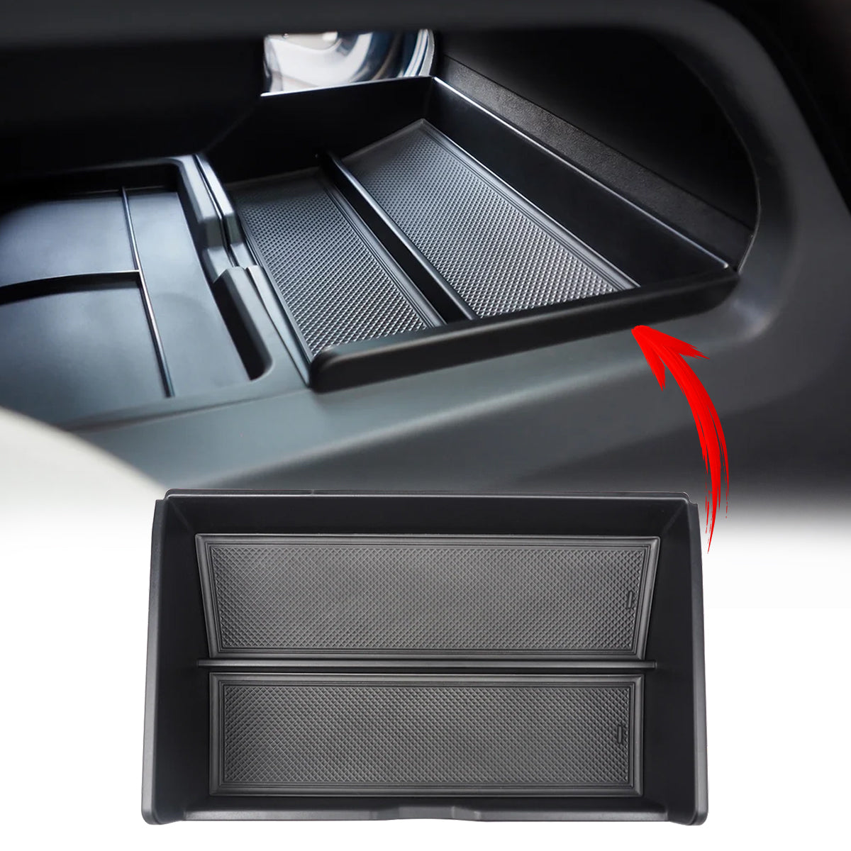 PLOMOR lower centre console storage tray for Land Rover Defender L663