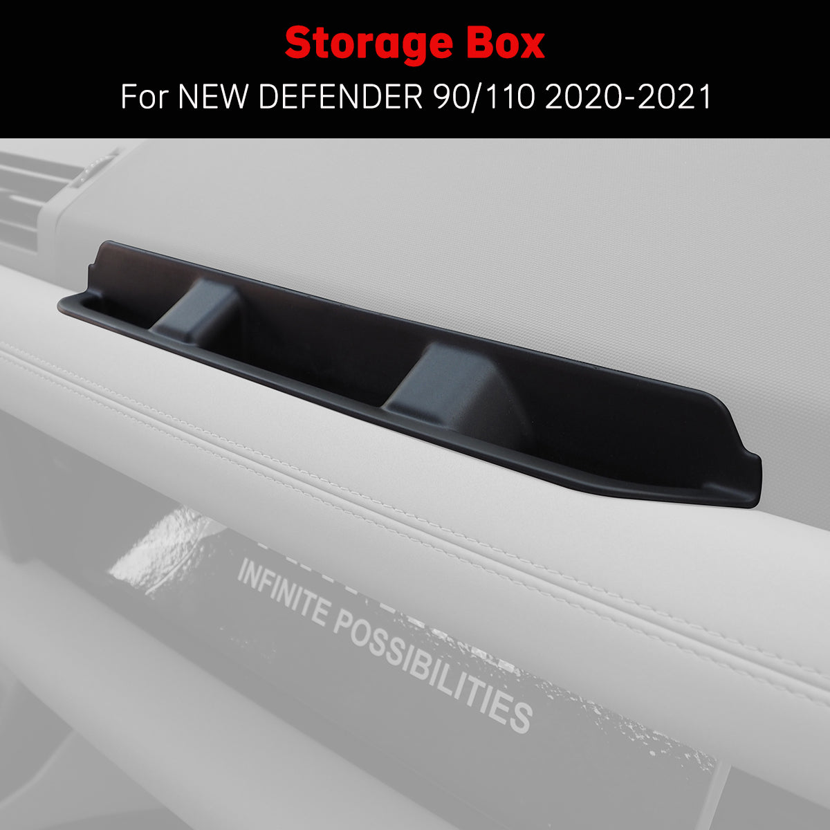 Passenger Grab Handle Storage Box Installed in Land Rover Defender L663