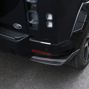 Installed rear bumper corner protection detail for Defender L663