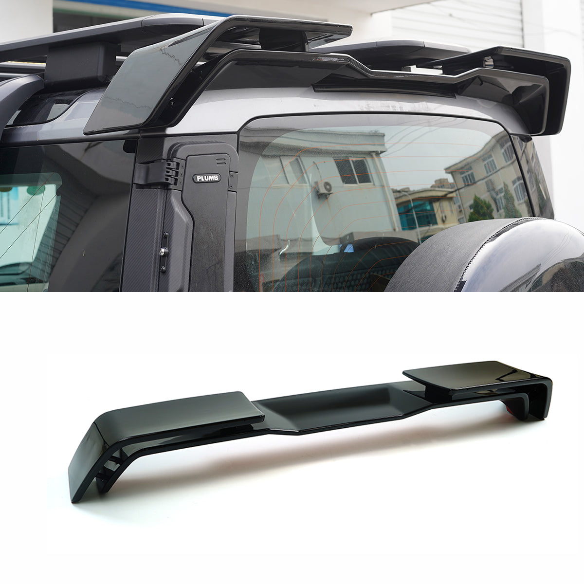 Defender L663 Roof Spoiler with High-Mounted Brake Light Cut-Out
