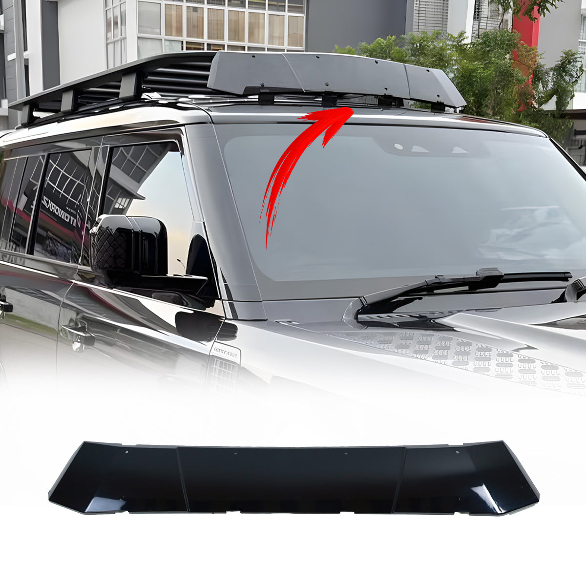 PLOMOR roof rack wind deflector for Land Rover Defender L663
