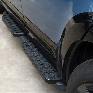 Defender L663 side steps installed showing easy door entry access