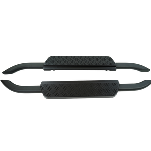 Land Rover Defender L663 side steps installed OEM fit view