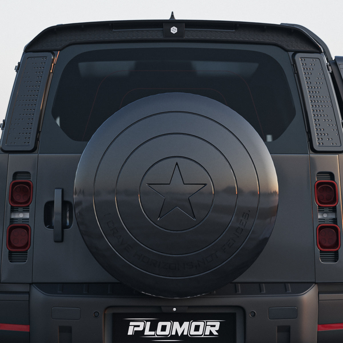 Defender L663 Star Spare Wheel Cover for Off-Road Use