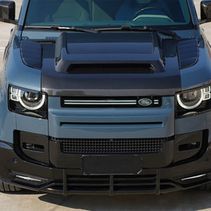 Side view of LED grille installed on Land Rover Defender 90 110 130