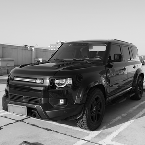 Defender metal front bumper installed overall vehicle look rugged styling upgrade