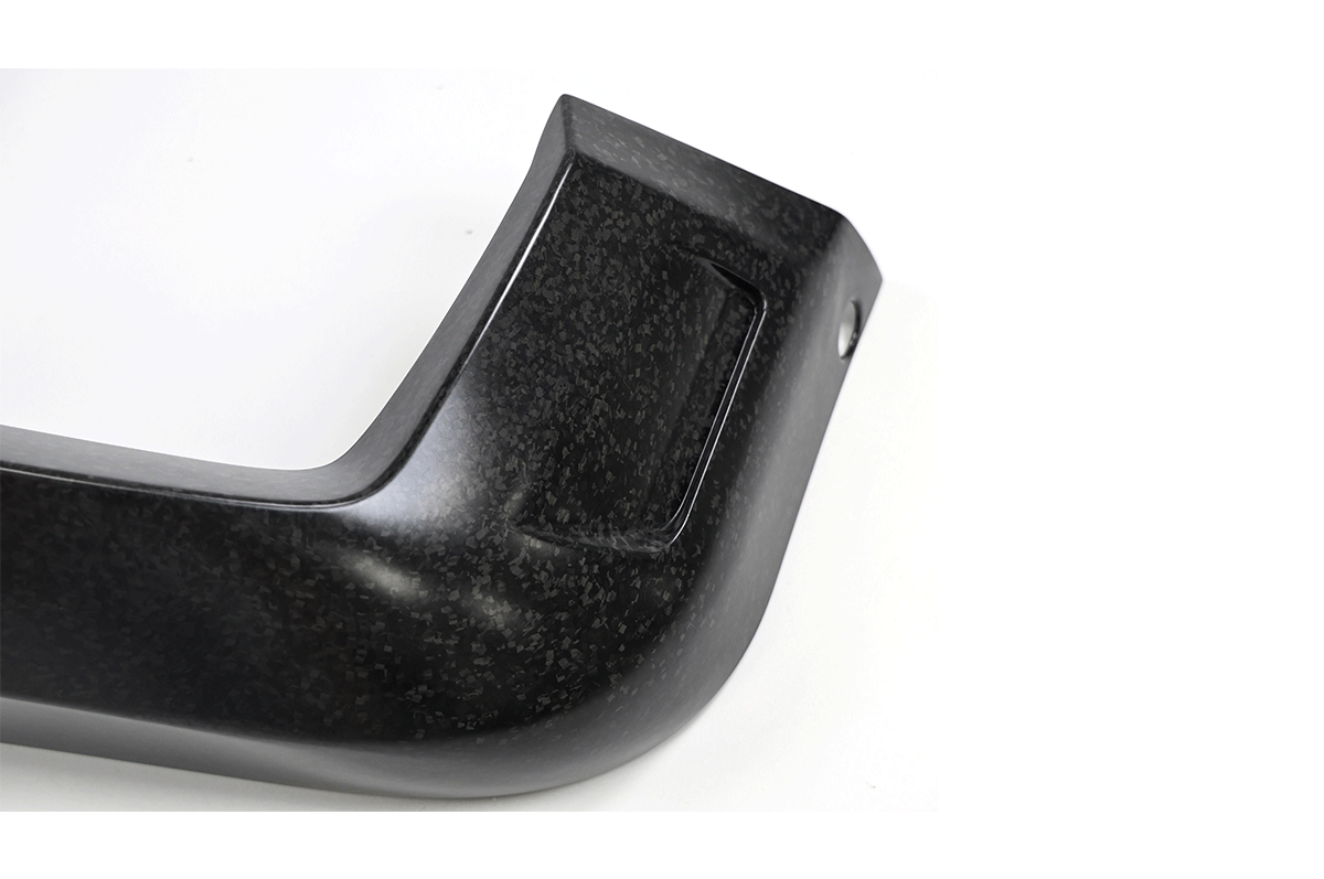 Premium Forged Carbon Fibre Material - PLOMOR OCTA Style Forged Carbon Front Lip Corner Extensions for Land Rover Defender 90/110 (2020-2026) | Carbon Fibre Front Bumper Splitter Upgrade