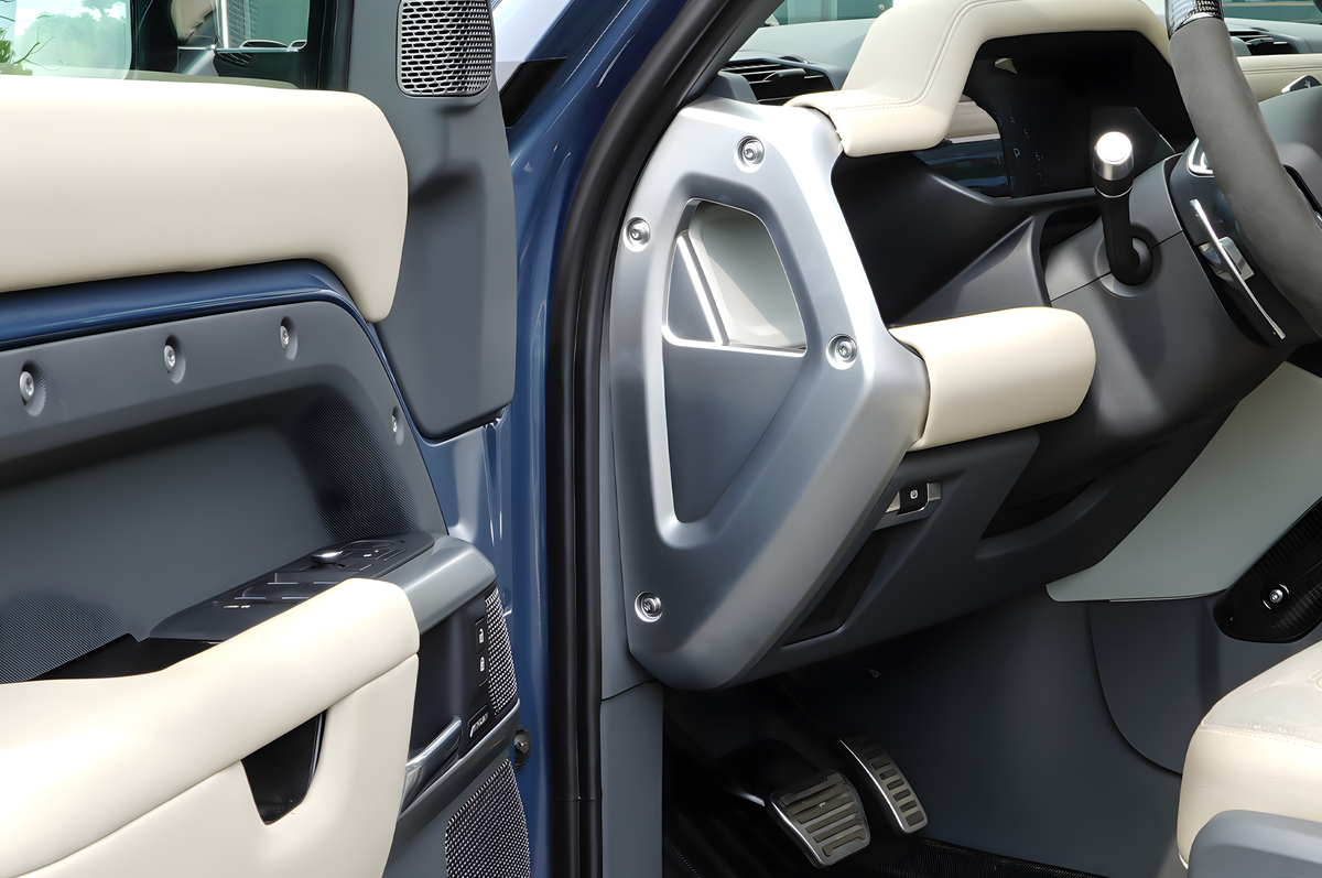 Pearl Nickel Finish - PLOMOR Land Rover Defender 90/110/130 Pearl Nickel Interior Trim Kit (2020–2026)