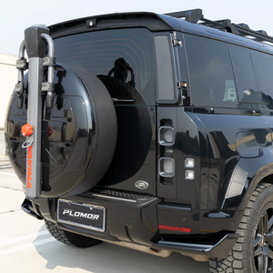 Defender rear roof spoiler installed daylight rear styling OEM finish