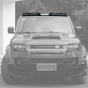 Defender roof light bar carbon fiber side view for 90/110/130 off-road adventures