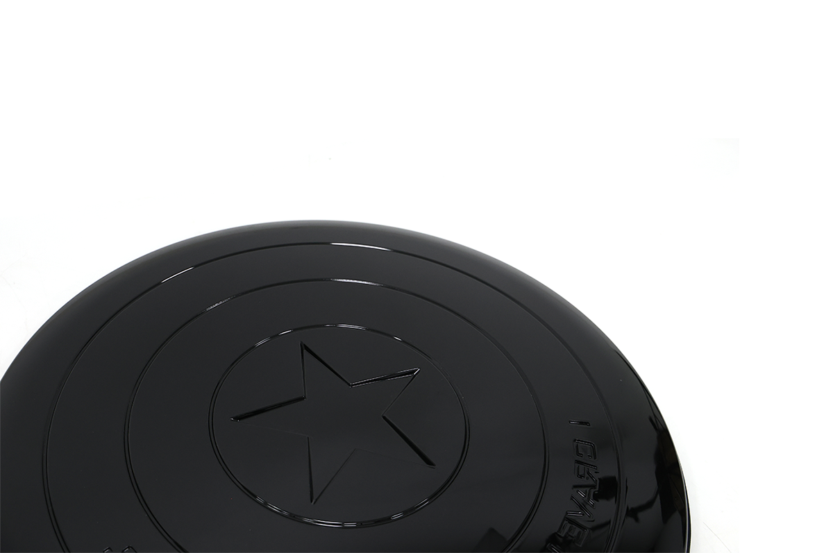 Black Pentagram-Style Spare Wheel Cover - PLOMOR Defender 90/110 Spare Wheel Cover Star Design | Black ABS UV & Scratch Resistant