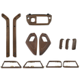 Defender walnut wood dashboard trim kit OEM fit
