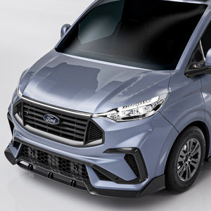 Gloss Black LED Front Grille Installed on Ford Transit 2024+