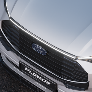 Ford Transit 2024+ front grille with LED lighting, installed and ready to improve visibility and enhance the vehicle's sporty look.