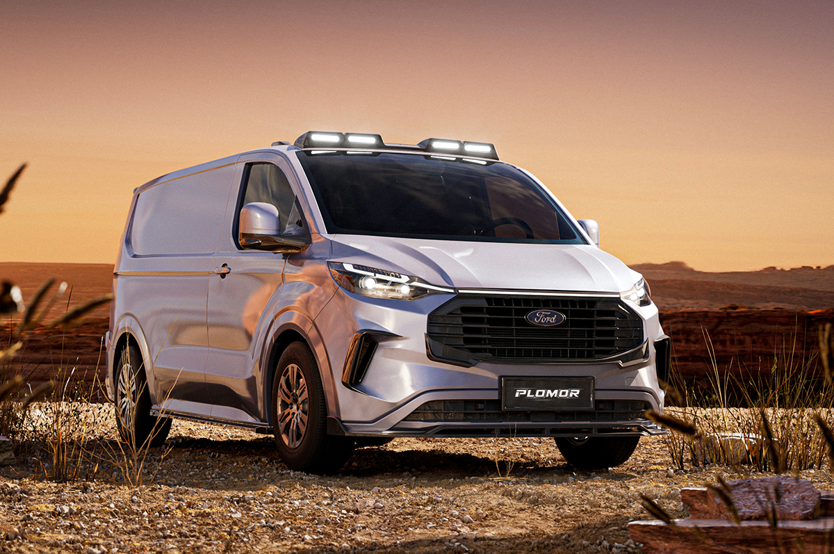 PLOMOR Gloss Black Small Body Kit for Ford Transit - PLOMOR Ford Transit Gloss Black Body Kit – ABS+PP Aero Kit with Integrated LED Lights
