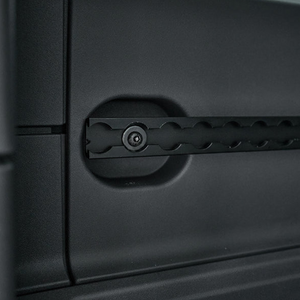 Robust aluminum alloy rear side shelf mount for INEOS Grenadier adventure gear.