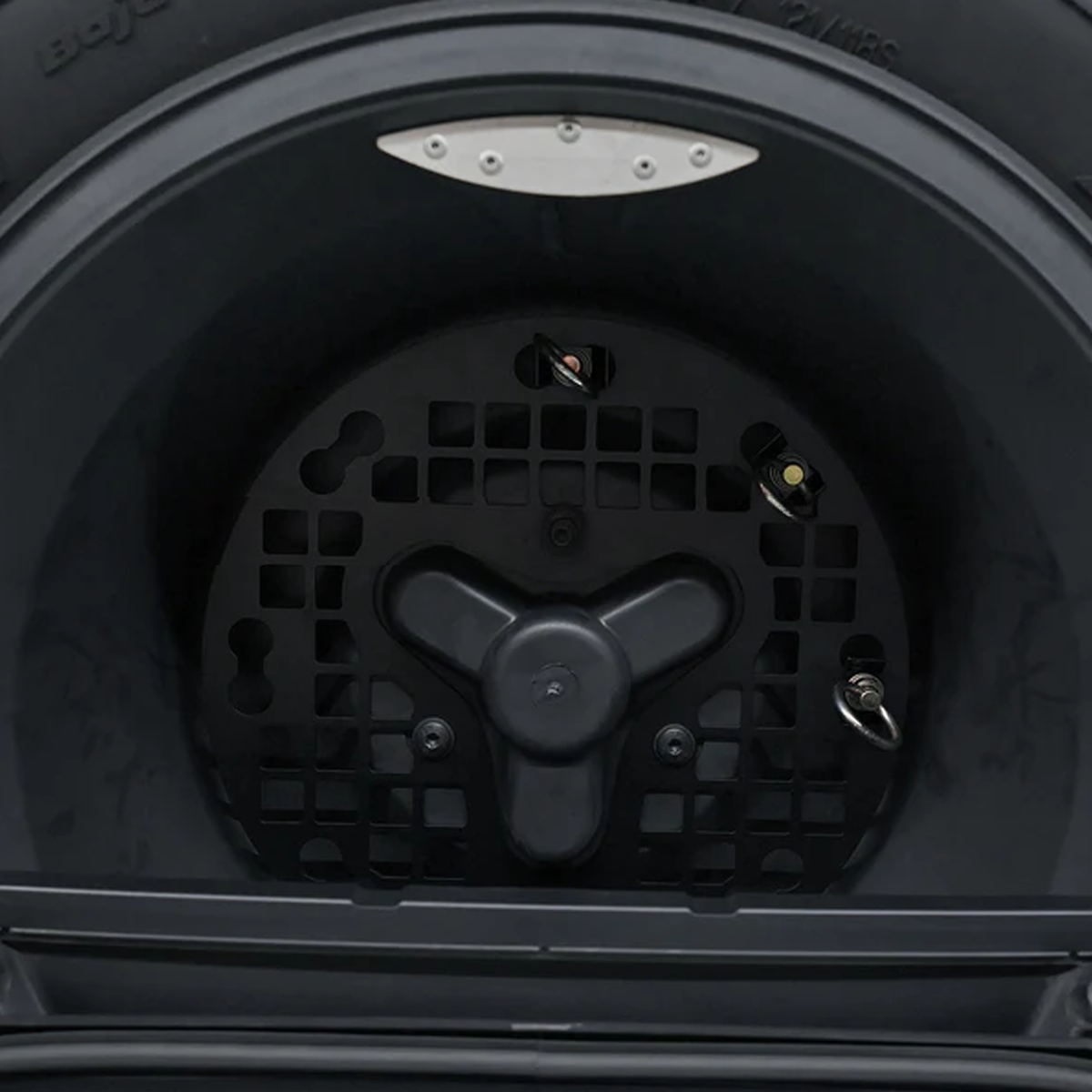 INEOS Grenadier 2020–2025 with spare wheel cargo extension mounted on the rear, showing enhanced cargo capacity for off-road gear and outdoor equipment.