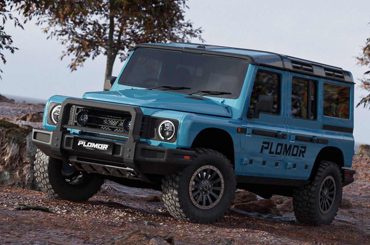 Custom Design for INEOS Grenadier, Easy Installation - Heavy-Duty Front Bumper for INEOS Grenadier – Black Powder-Coated Steel Plate