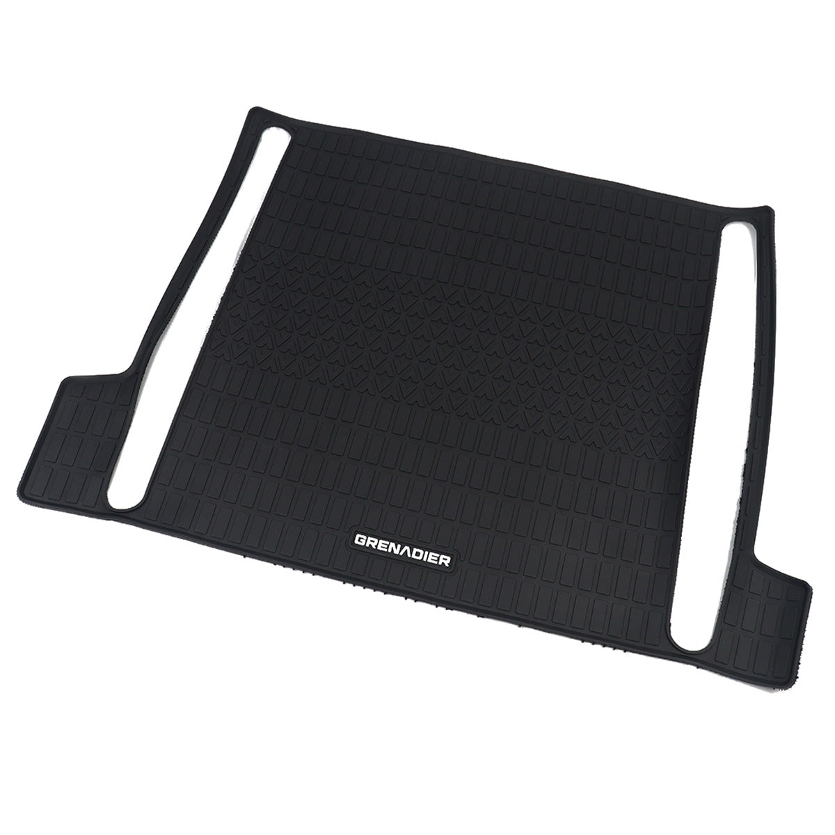 PLOMOR cargo liner installed in Ineos Grenadier rear trunk cargo area
