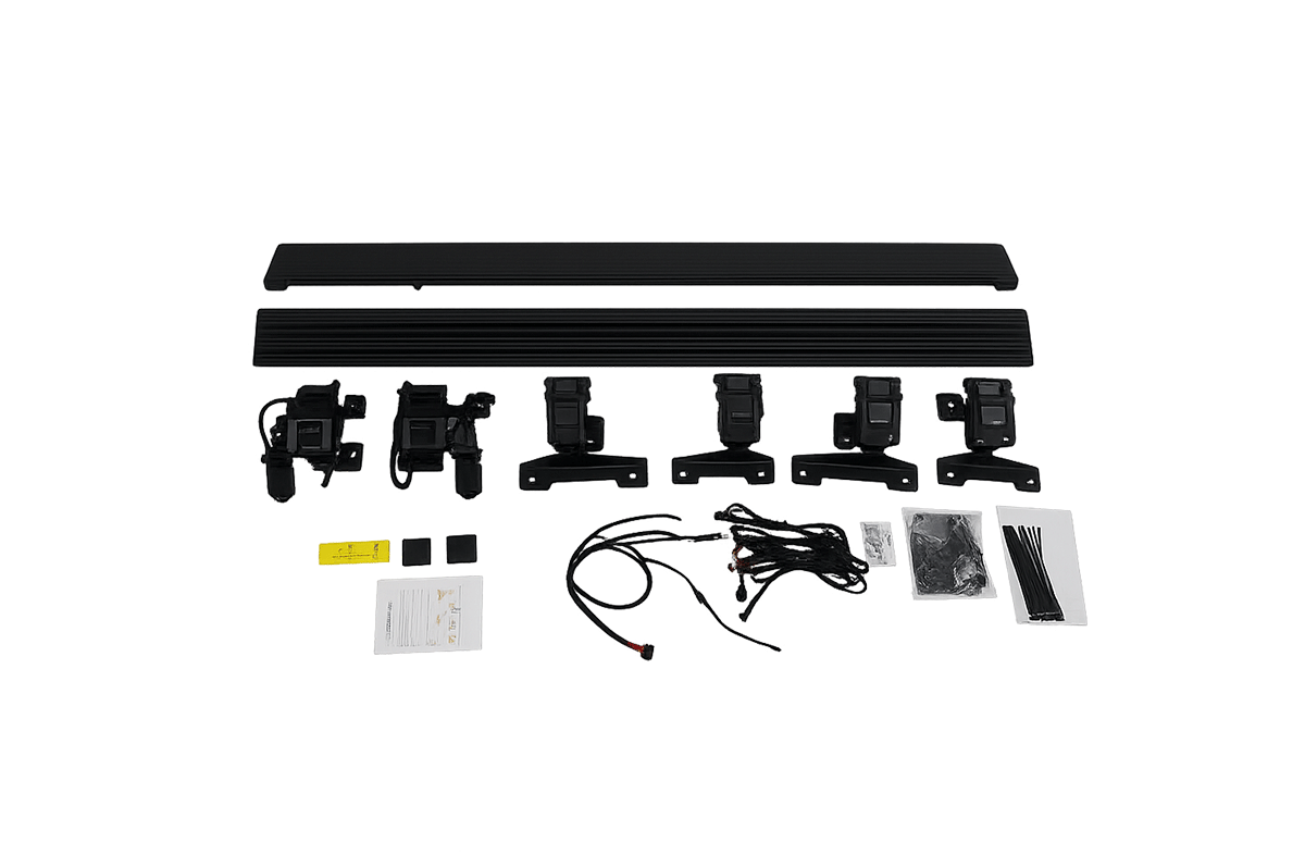 Heavy-Duty Construction - PLOMOR Electric Side Steps with LED Light Bar for INEOS Grenadier 2023–2025 | Automatic Power Running Boards