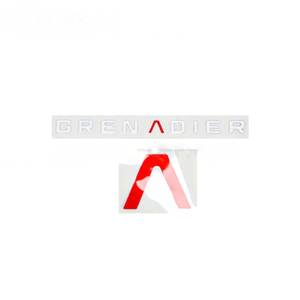 Precision cut letter inserts matching Ineos Grenadier factory bonnet and tailgate lettering