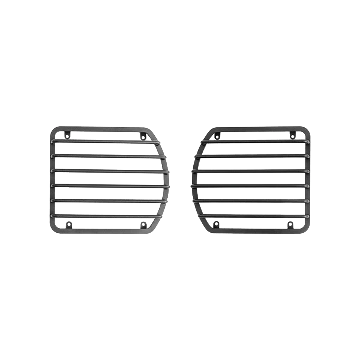 Premium metal headlight guard for INEOS Grenadier, showing front view with heavy-duty black finish