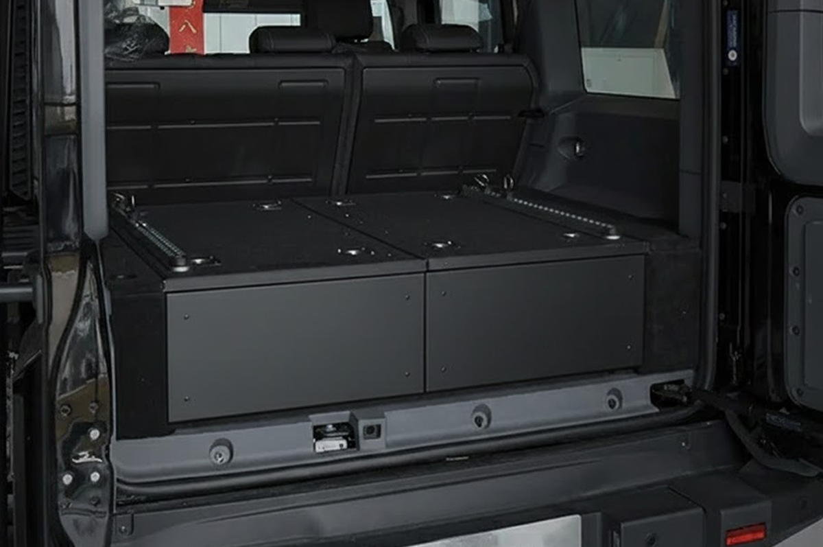 Smooth-Glide Drawer Operation - PLOMOR Premium Off-Road Rear Trunk Drawer System for Ineos Grenadier 2023–2026