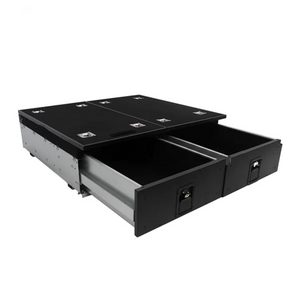 Heavy-duty off-road rear trunk drawer system for INEOS Grenadier, offering lockable drawers and optimised storage space