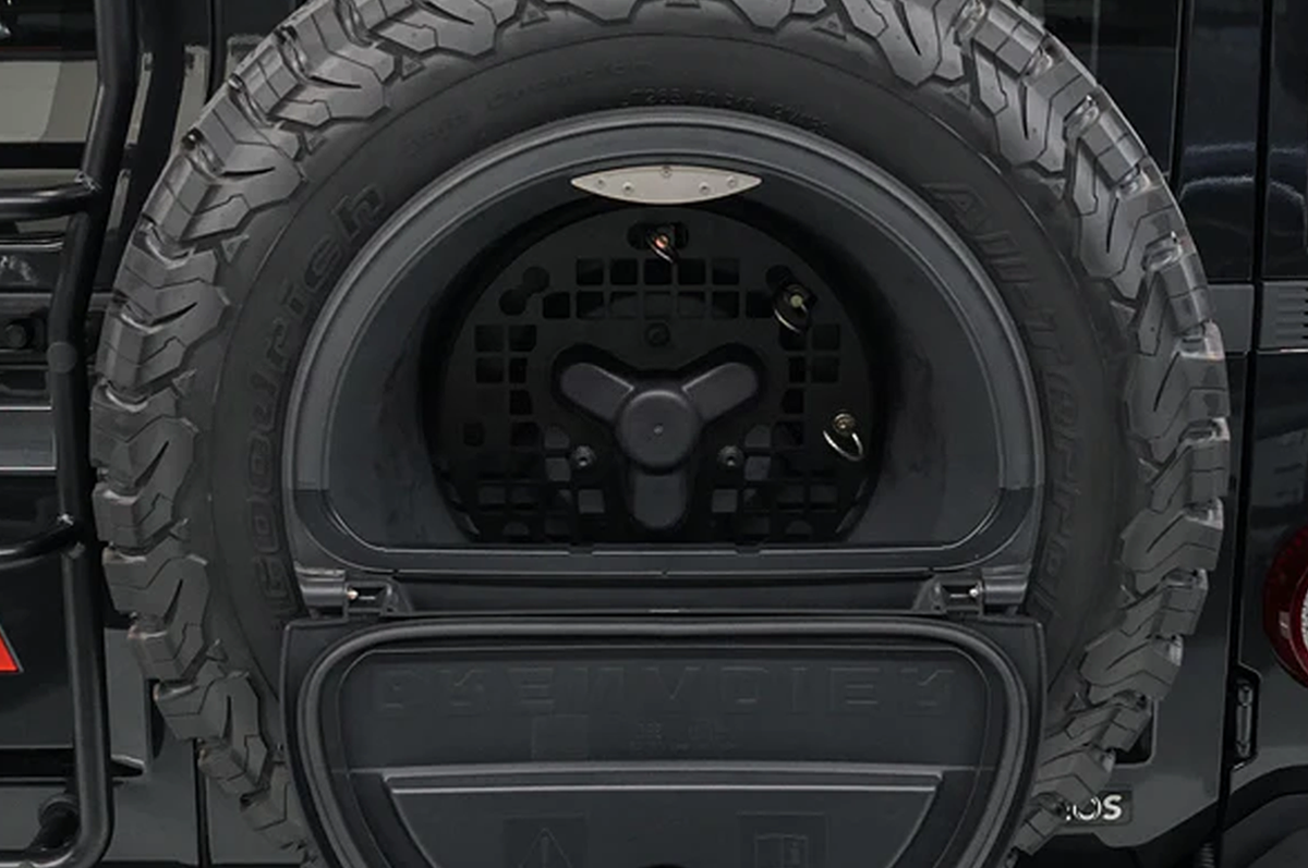 Multi-Functional & Efficient Storage - INEOS Grenadier Spare Wheel Cargo Extension – 2020-2025 (Black)