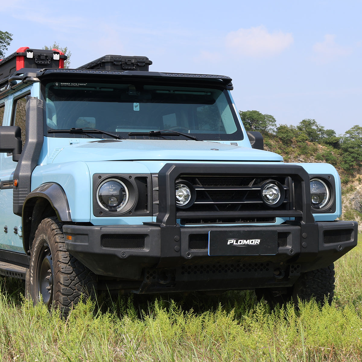 INEOS Grenadier Steel Front Bumper Front View