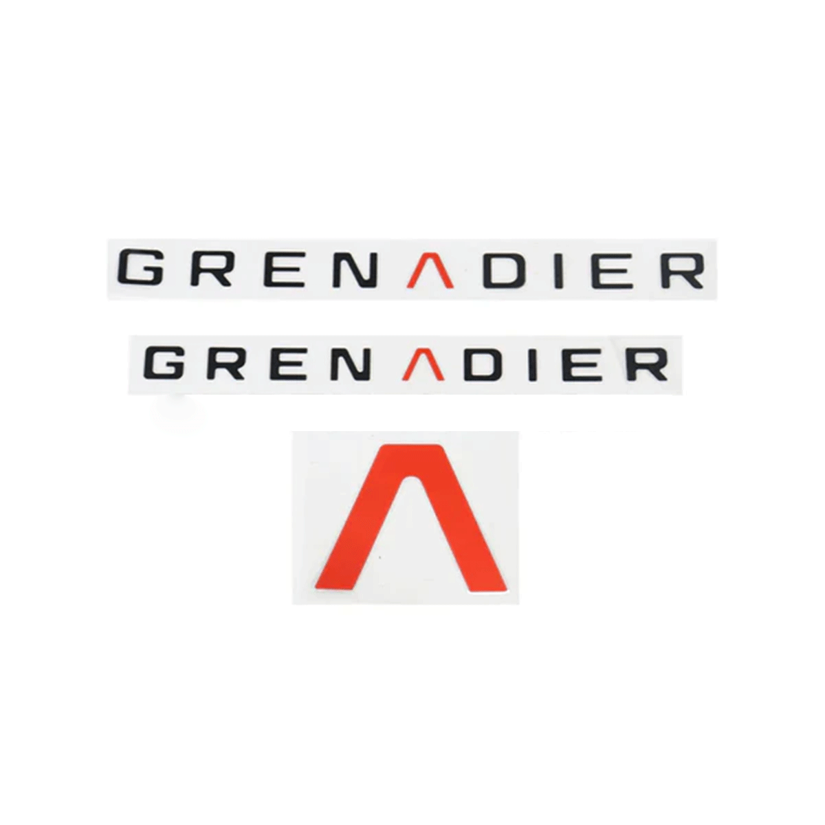 Ineos Grenadier rear tailgate letter decal inserts with OEM style appearance