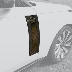 Range Rover L460 SV style carbon fiber exterior kit installed aggressive sporty look PLOMOR