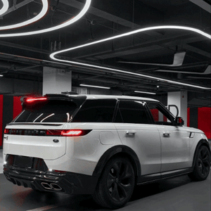 PLOMOR rear carbon fibre diffuser installed on Range Rover Sport L461 widebody kit