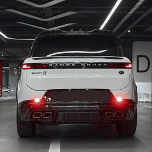 Rear bumper corner carbon fibre trim detail PLOMOR kit Range Rover Sport L461 widebody
