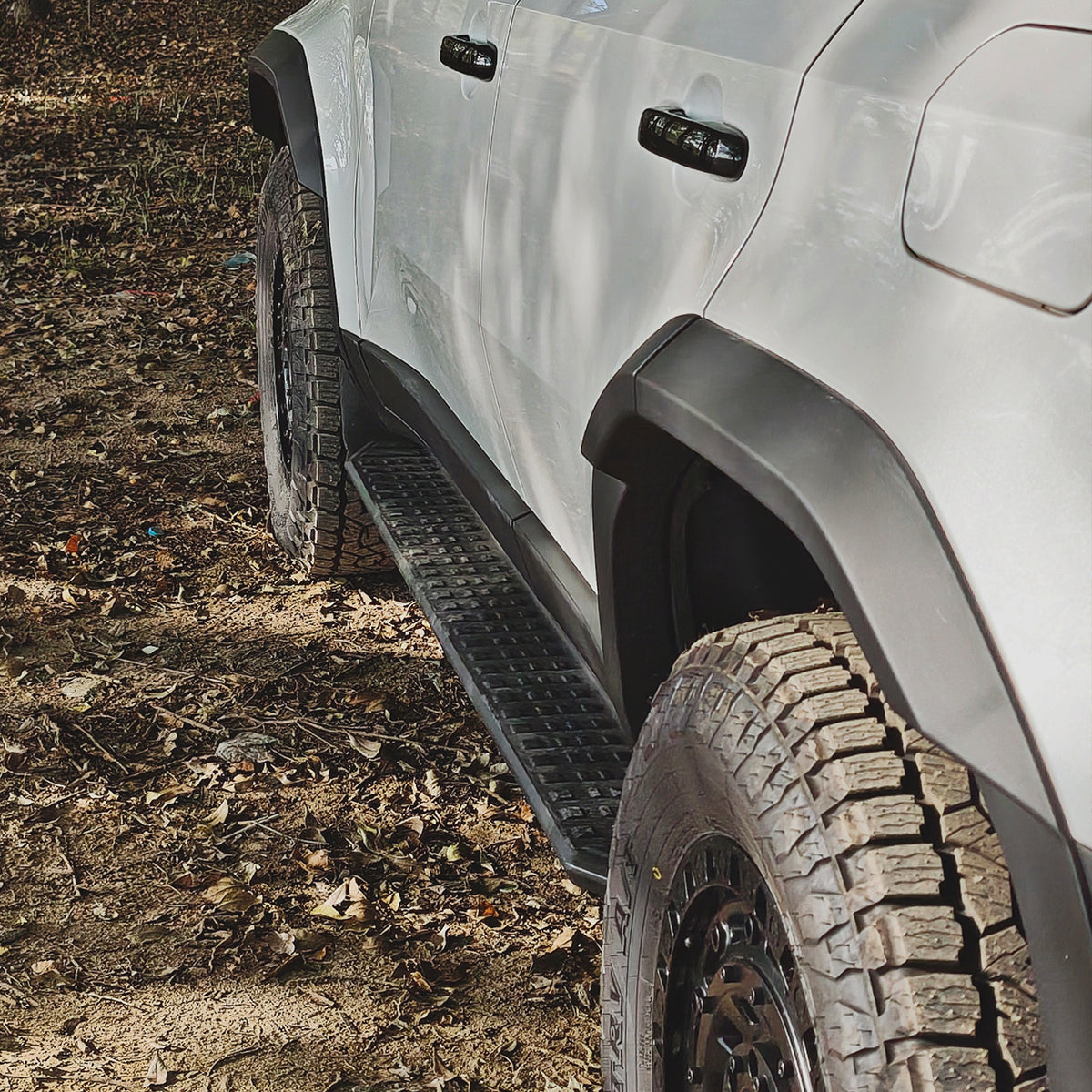 Toyota Land Cruiser 250 wide body fender flares installed on vehicle