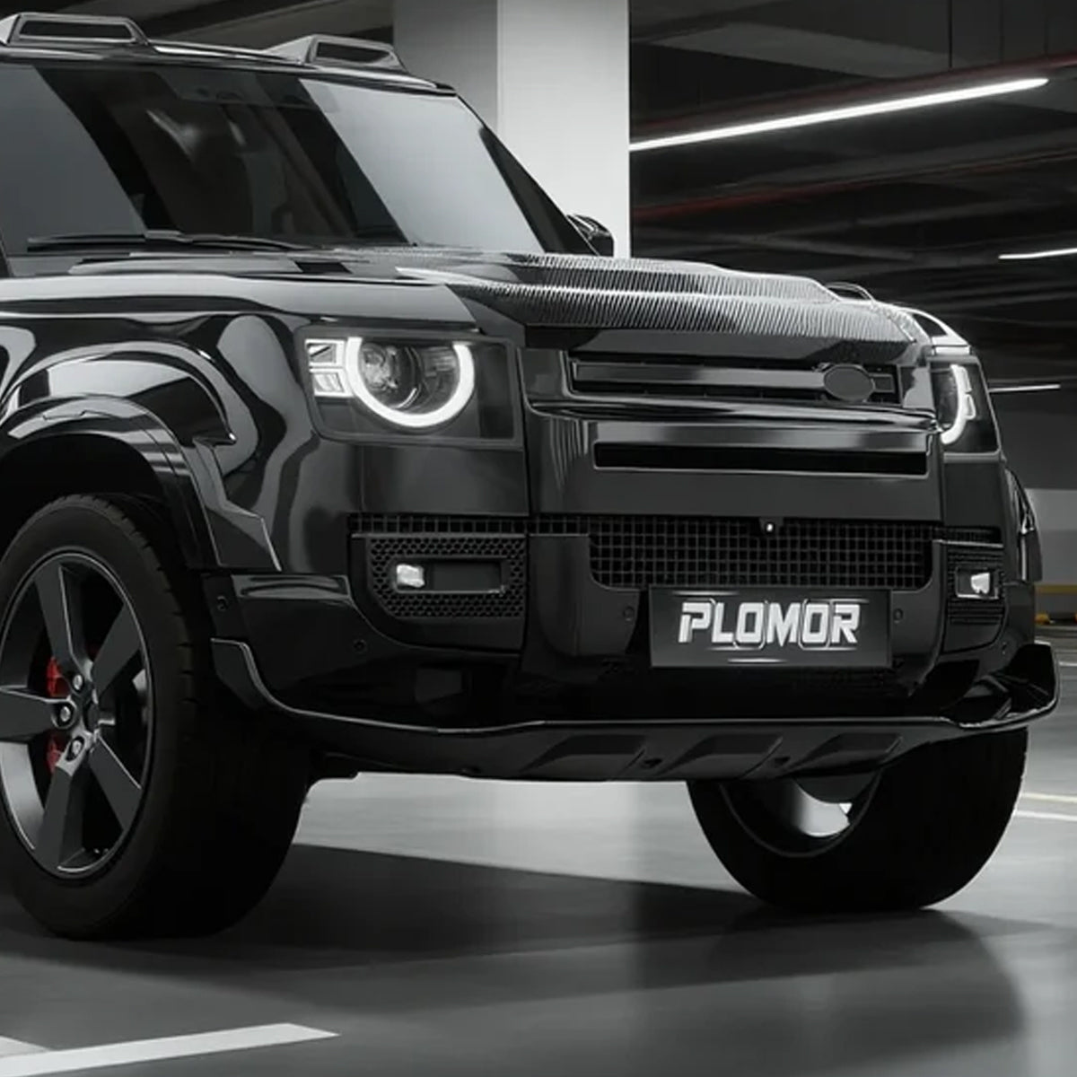 Land Rover Defender 130 L663 with PLOMOR front lip spoiler