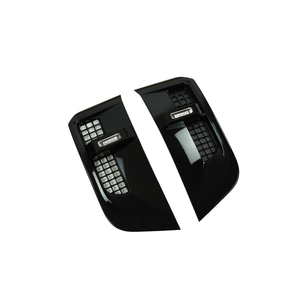 PLOMOR LED Side Vents for Defender 90/110 | Gloss Black ABS