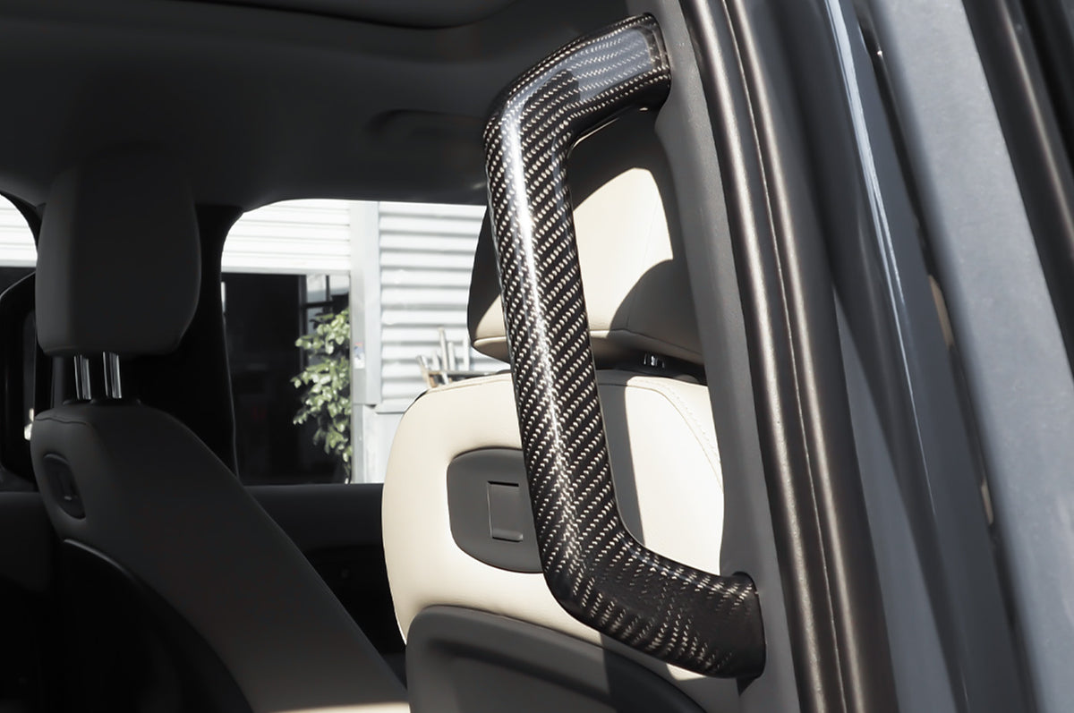 Carbon Fibre Finish - PLOMOR Carbon Fiber Grab Handles for Land Rover Defender 90/110/130