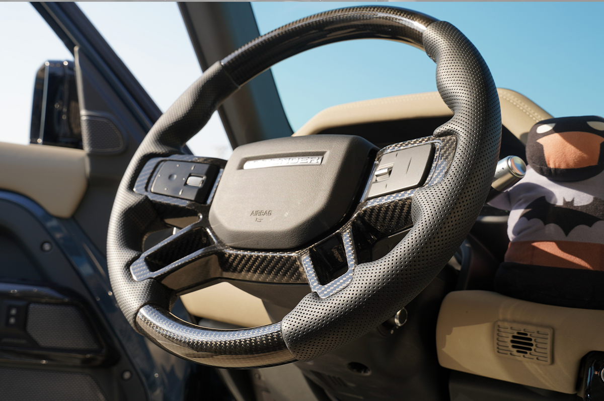 Full interior coverage - PLOMOR Defender 90/110 Carbon Fiber Interior Trim Kit | Gloss Carbon OEM Fit LHD/RHD