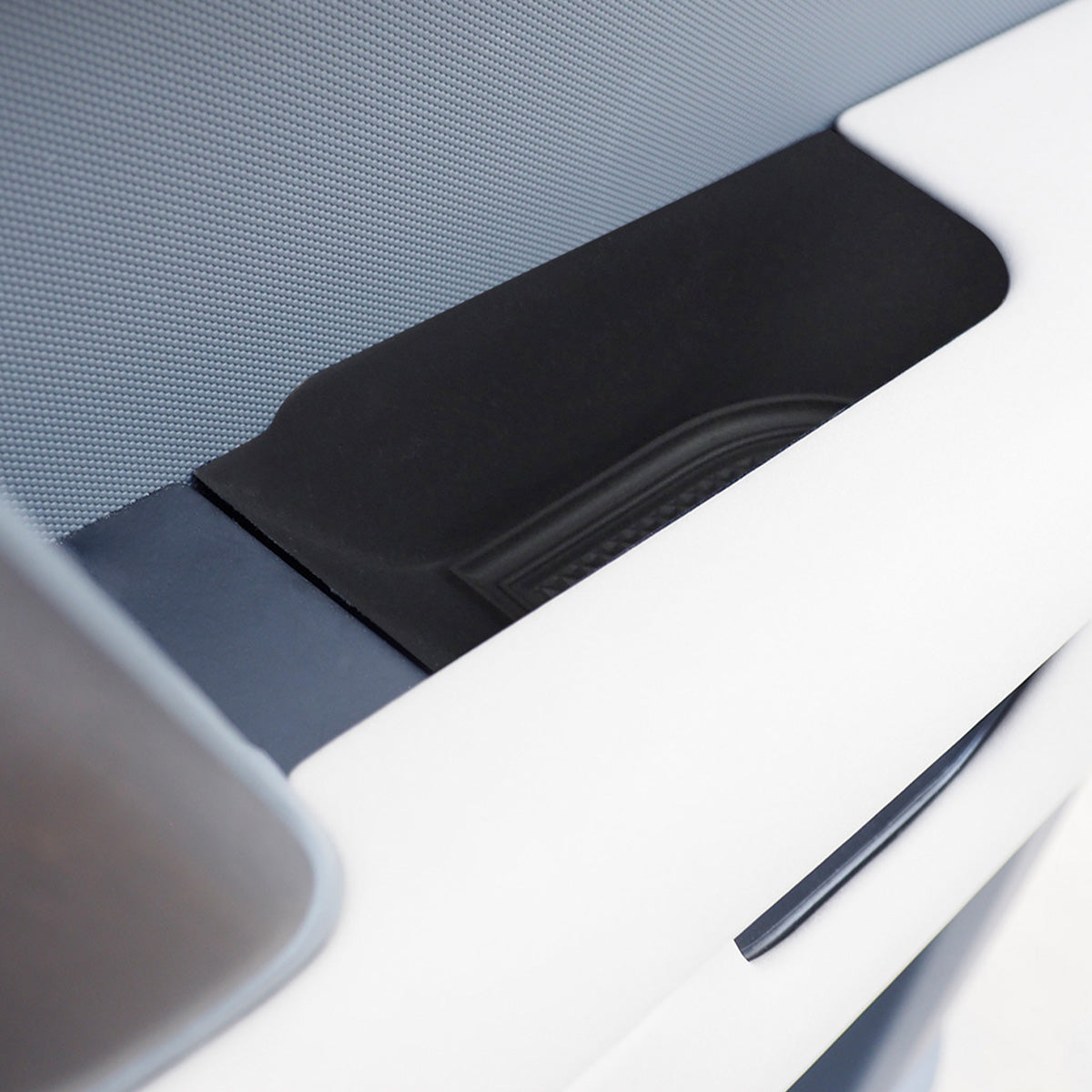 Land Rover Defender door storage tray installed OEM style look
