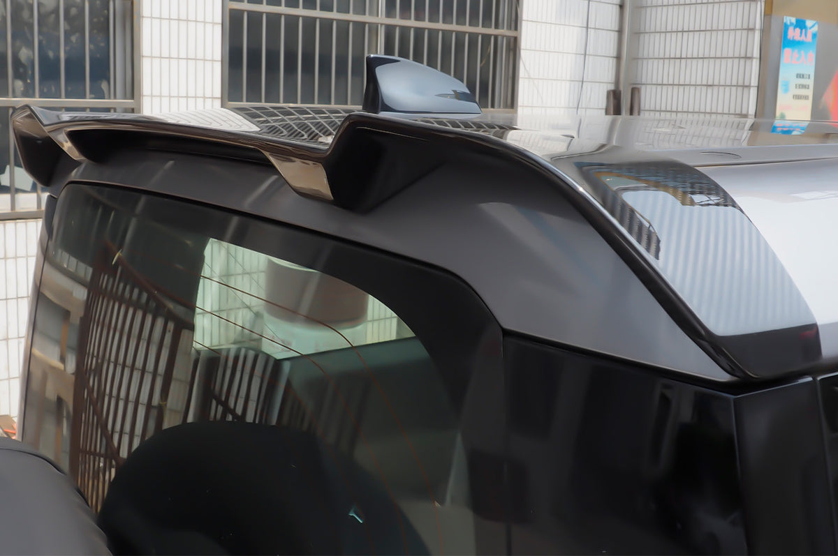 Stylish Rear Roof Spoiler - Roof Spoiler for Land Rover Defender L663 90/110 – ABS & Carbon Fibre, Easy No-Drill Install