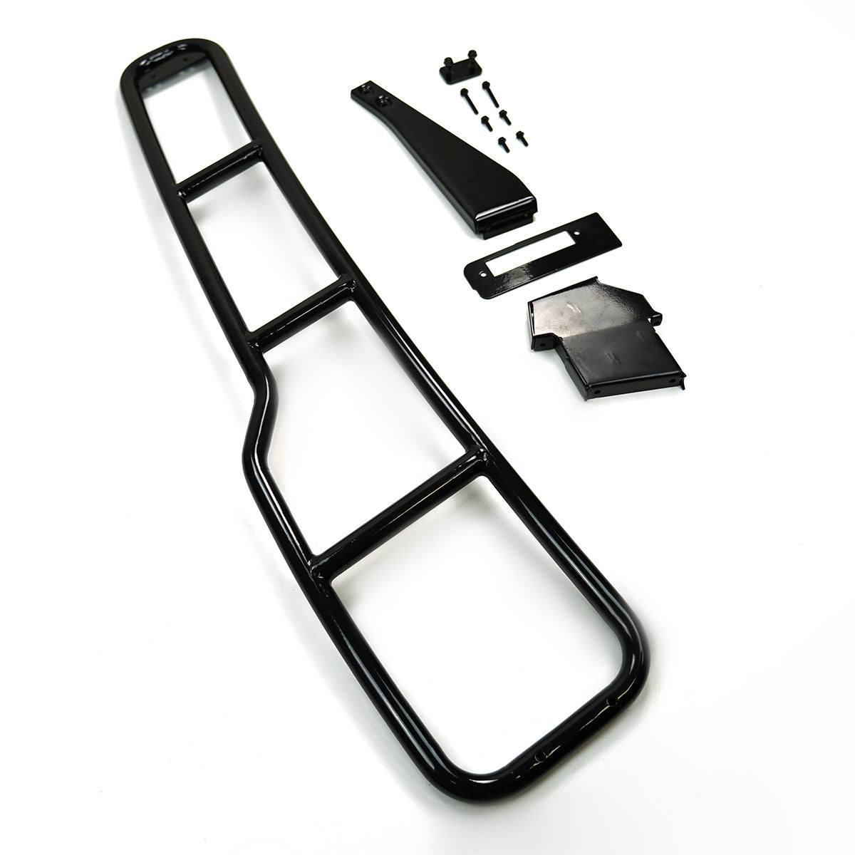 Close-up detail of Land Rover Defender rear ladder