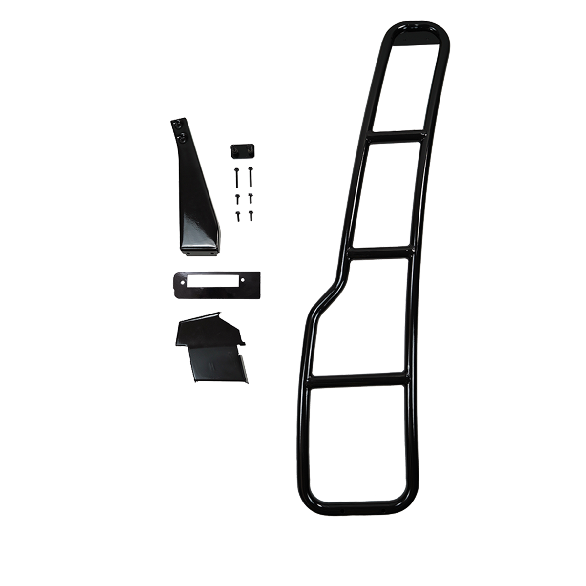 Land Rover Defender rear ladder in gloss black finish
