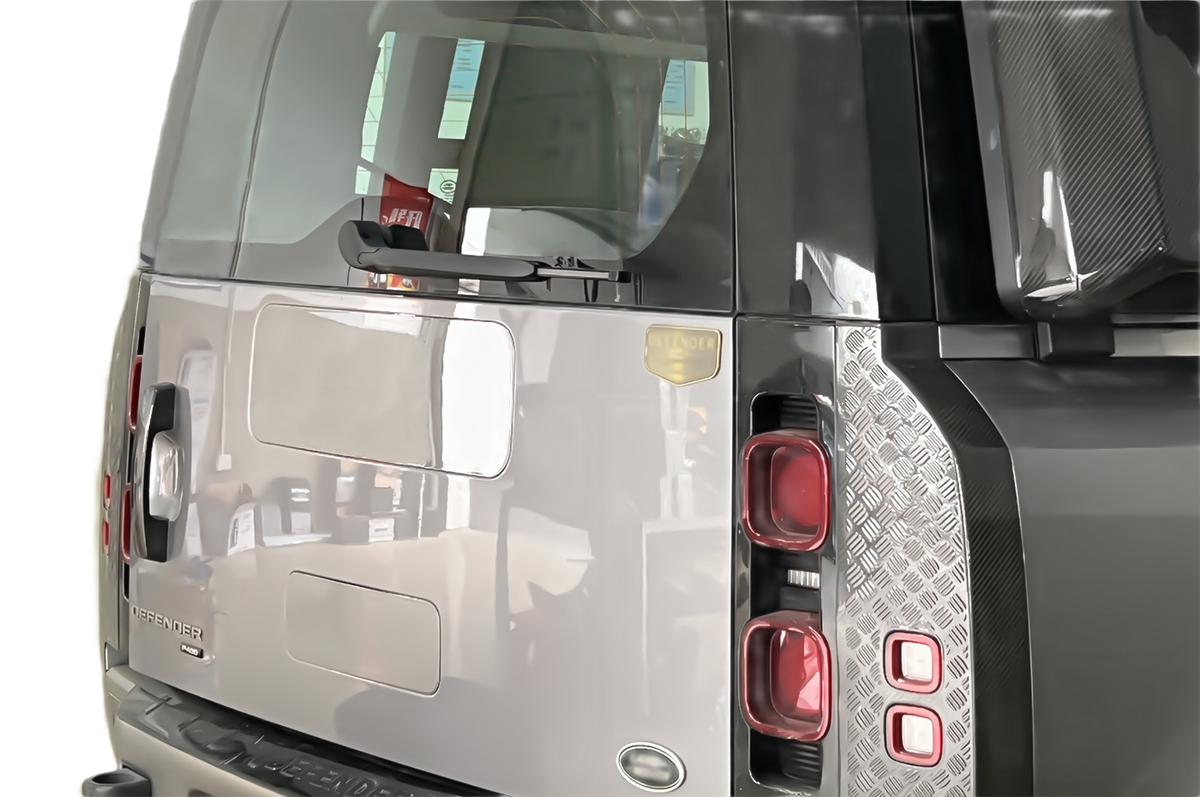 Drill-Free, Easy-Fit Land Rover Defender Cover - Land Rover Defender Spare Wheel Removal Cover Kit – Multi-Colour Options, Streamlined Rear Design