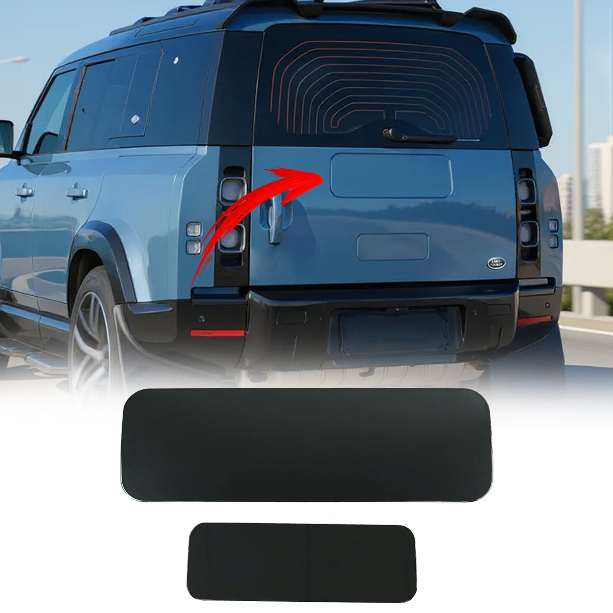 PLOMOR spare wheel removal cover kit for Land Rover Defender