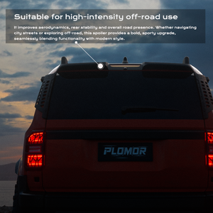 ABS gloss black rear spoiler detail for Toyota Land Cruiser LC250