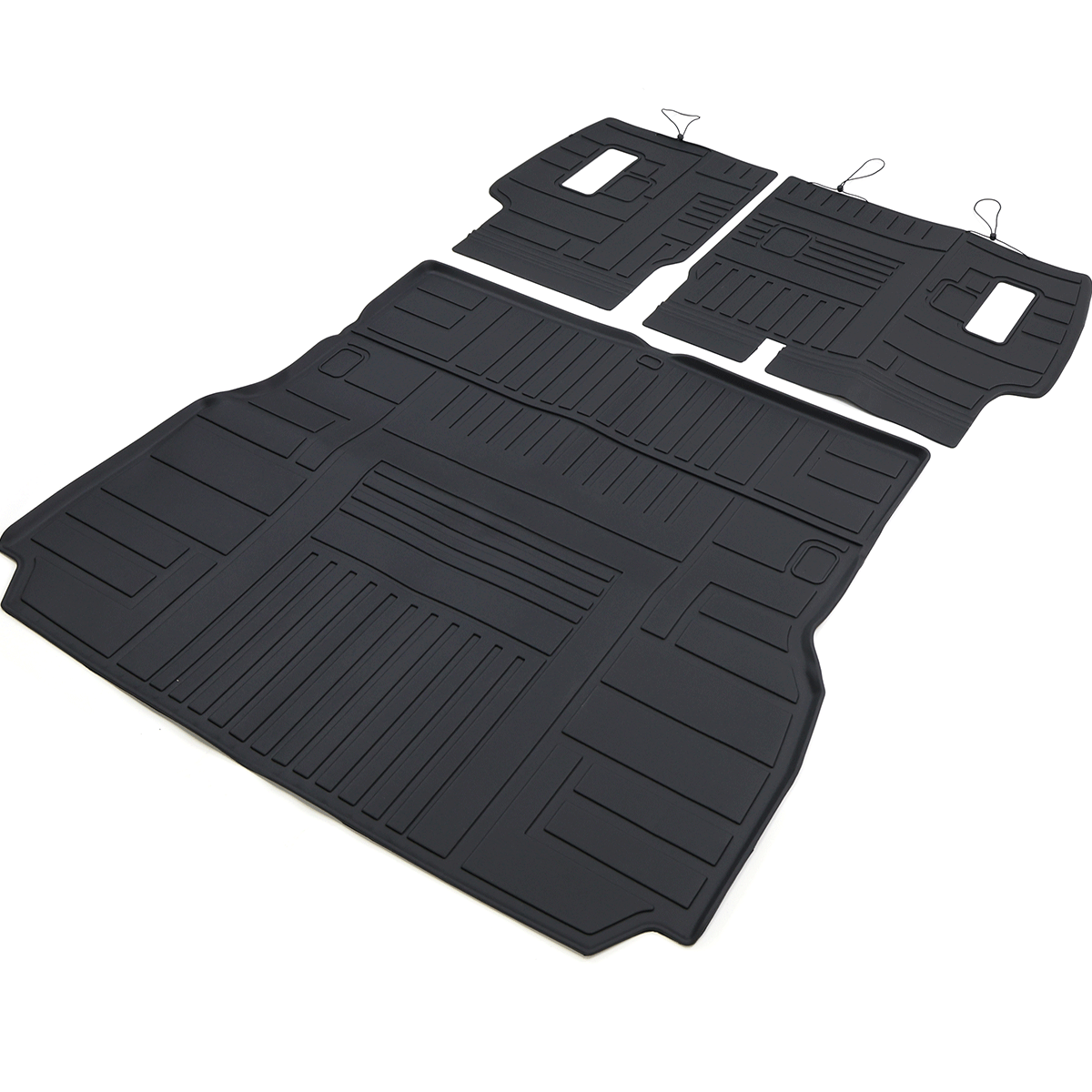 All-weather TPE floor mats for Toyota LC250 2024-2026, waterproof and durable