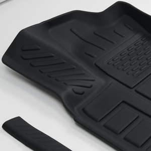 LC250 2024-2026 TPE anti-slip floor mats installed, front and rear