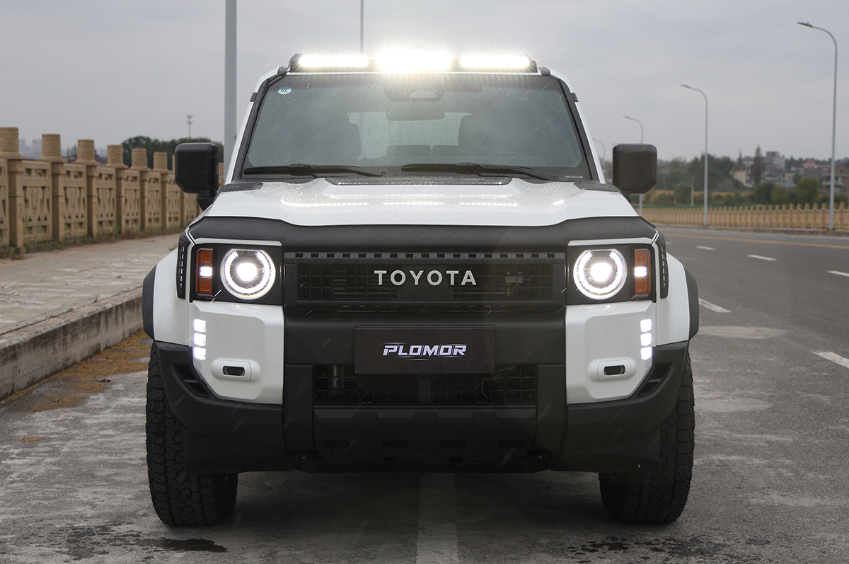 Integrated Look – Matches OEM Bumper Lines - Fog Light Frames for Toyota Land Cruiser LC250 – White ABS